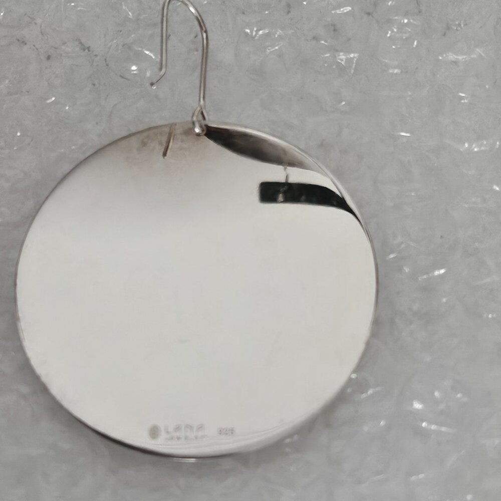 Lana flat sterling silver disc earrings